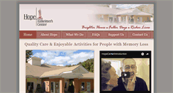 Desktop Screenshot of hopealzheimerscenter.org